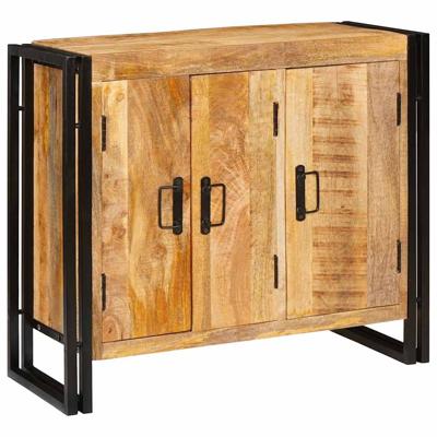 Dressoir met plank Anders met opslag met de deur Bruin 80 x 33 x 70 cm massief mangohout