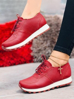 nep Leer Paneel Zacht Veterschoenen sportschoenen - thumbnail