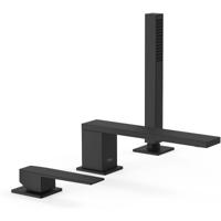 Badrand kraan Tres Slim | Inbouw | Mengkraan | 2-weg | vierkant | Zwart mat