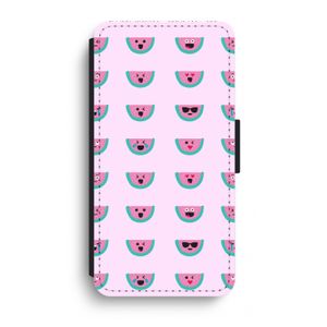 Smiley watermeloenprint: iPhone XR Flip Hoesje