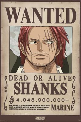 Poster One Piece Wanted Shanks Wano 38x52cm