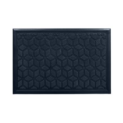 Deurmat - Long Island - zwart - rubber / kunststof - rechthoekig - 40 x 60 cm