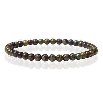 Memphis Natuursteen Armband - 4mm Dragon Bloodstone