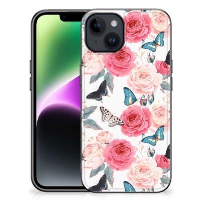 iPhone 15 Bloemen Hoesje Butterfly Roses iPhone 15 Bloemen Hoesje Butterfly Roses