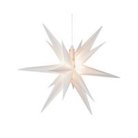 Lumineo Kerstster PVC Steady Wit 6 LEDs Binnen/Buiten 60 cm