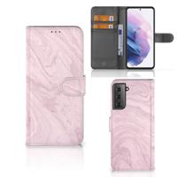 Samsung Galaxy S21 Plus | Bookcase | Marble Pink - Origineel Cadeau Vriendin