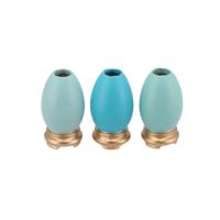 Daan Kromhout Paasdecoratie paasei blauw 9 cm 3 assorti | 12 stuks