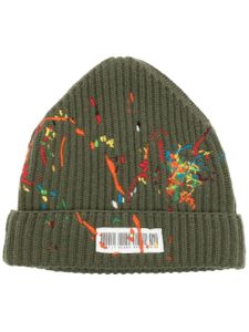 Mostly Heard Rarely Seen bonnet à effet taches de peinture - Vert