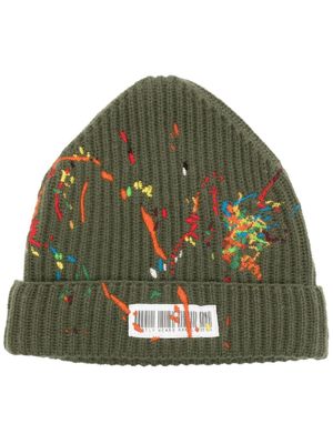 Mostly Heard Rarely Seen bonnet à effet taches de peinture - Vert