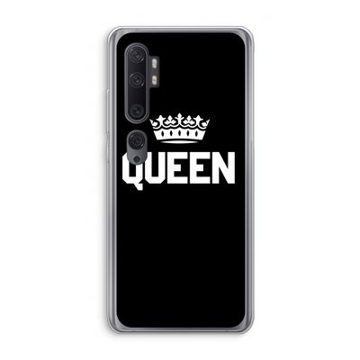 Queen zwart: Xiaomi Mi Note 10 Pro Transparant Hoesje