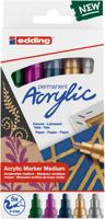 Acrylmarker edding e-5100 m metallic assorti 5st | 8 stuks