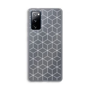 Zwart-witte kubussen: Samsung Galaxy S20 FE / S20 FE 5G Transparant Hoesje