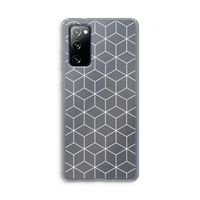 Zwart-witte kubussen: Samsung Galaxy S20 FE / S20 FE 5G Transparant Hoesje
