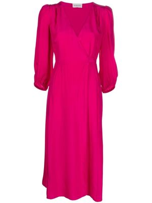 P.A.R.O.S.H. robe portefeuille à coupe mi-longue - Rose