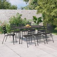 9-delige Tuinset staal antracietkleurig