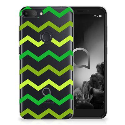 Alcatel 1S (2019) | TPU bumper | Zigzag Groen