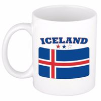 Beker / mok met vlag van IJsland 300 ml   -