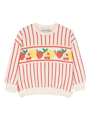 Mini Rodini sweat imprimé à rayures - Tons neutres