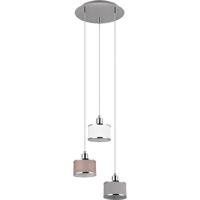 LED Hanglamp - Hangverlichting - Trion Arona - E14 Fitting - 3-lichts - Rond - Chroom - Metaal - thumbnail