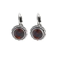 Biba Hang Oorbellen met Klaphaak en Swarovski Steentje Sm. Topaz