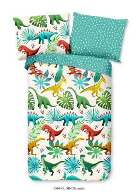 Good Morning Kinderdekbedovertrek "dinosaurussen" - Multi - (140x200 cm) - Katoen Good Morning Kinderdekbedovertrek "dinosaurussen" - Multi - (140x200 cm) - Katoen