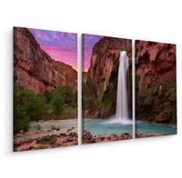 Schilderij - Havasupai waterval, USA, 3 luik, premium print - thumbnail