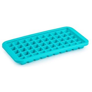 Tray met Cocktail ijsblokjes/ijsklontjes vormen 50 vakjes kunststof blauw