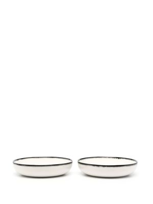 Ann Demeulemeester X Serax lot de deux assiettes Dé en porcelaine - Blanc