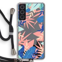 Tropisch: Samsung Galaxy S21 FE Transparant Hoesje met koord