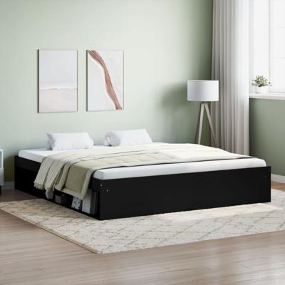 Bedframe zwart 180x200 cm Super King Size