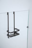Doucherek SaniClear Iron | Aan douchewand | 52x23x12 cm | Messing | Rechthoek | Verouderd ijzer - Gunmetal