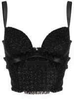 Versace haut corset en tweed - Noir