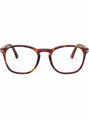 Persol lunettes de vue à effet écaille de tortue - Vert