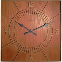 NeXtime klok 3112br wood square, 50x50 cm, wall, brown NeXtime klok 3112br wood square, 50x50 cm, wall, brown