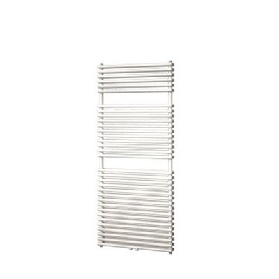 Designradiator Florion Nxt Dubbel 140,6 x 60 cm 1153 Watt met Middenaansluiting Zilver Metallic