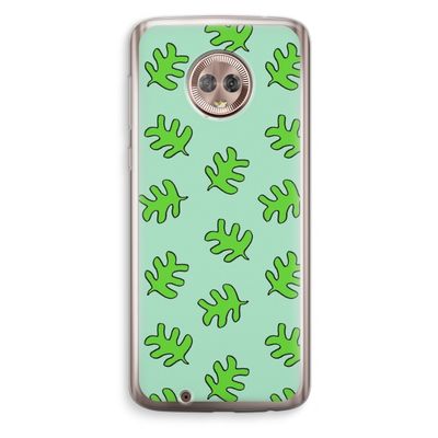 Groene blaadjes: Motorola Moto G6 Transparant Hoesje