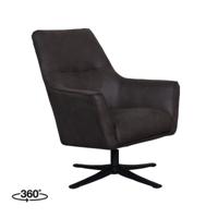 LABEL51 Fauteuil Tod - Antraciet - Micro Suede - One Size