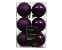 12 onbreekbare kerstballen vijg 6 cm