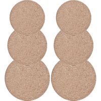 Set van 6x pannenonderzetters kurk rond 17/20/23 cm