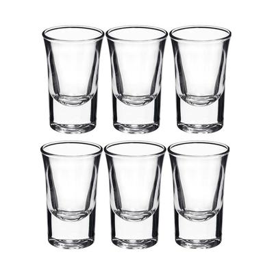 Shotglazen - 18x stuks - 34 ml - borrelglaasjes - rond - glas