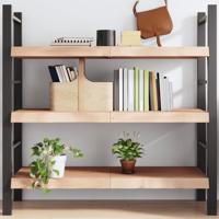 Wandschap 120x50x(2-6) cm onbehandeld massief eikenhout