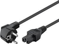Goobay 93277 electriciteitssnoer Zwart 2 m Netstekker type F C15 stekker - thumbnail