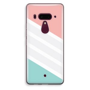 Strepen pastel: HTC U12+ Transparant Hoesje