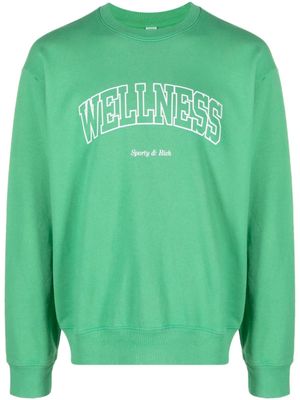 Sporty & Rich sweat en coton à slogan imprimé - Vert