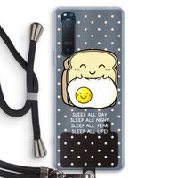 Sleep All Day: Sony Xperia 5 II Transparant Hoesje met koord