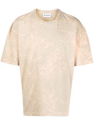 Études Studio t-shirt en coton biologique à effet délavé - Tons neutres