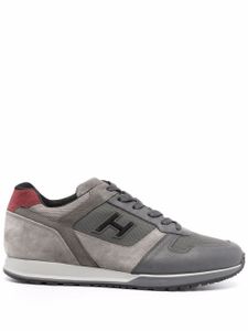 Hogan baskets à logo imprimé - Gris