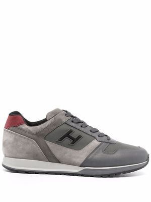 Hogan baskets à logo imprimé - Gris