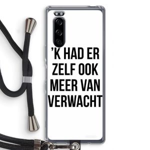 Meer verwacht: Sony Xperia 5 Transparant Hoesje met koord