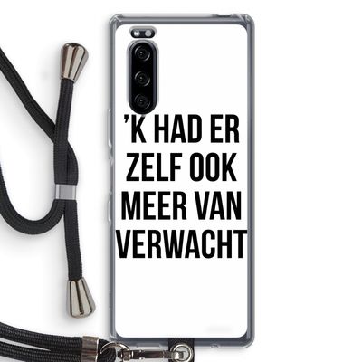 Meer verwacht: Sony Xperia 5 Transparant Hoesje met koord